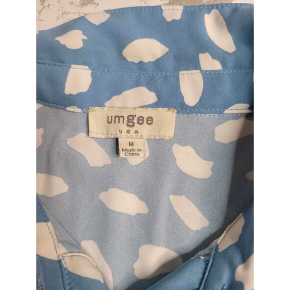 2642 Umgee‎ Blue/White Sleeveless Dress Women's Medium - Picture 7 of 7